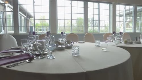 Elegant Table Setting at a Wedding Venue