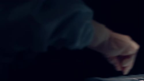 Surgeon hands performing medical operation in hospital emergency room treatment process