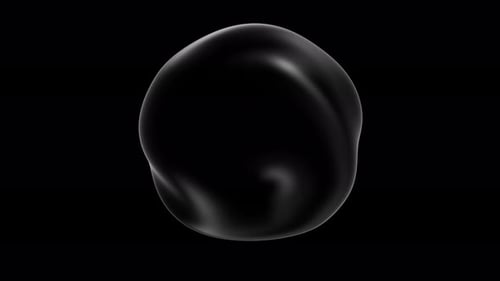 Abstract Black Fluid Morphing Blob Background Animation