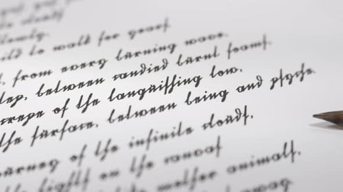 Close up of a handwritten letter