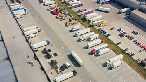 Transport Industry Aerial Cargo Business View Truck Technonlogy Logistic