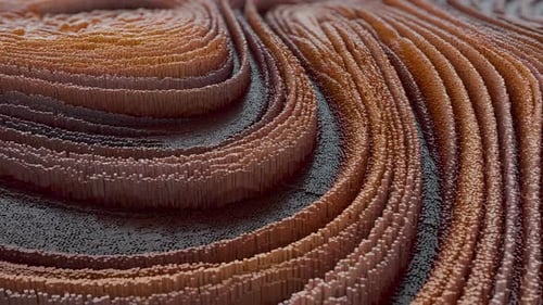 3D animation of a fantastic pattern of cubes