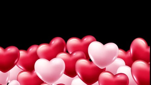 Heart Balloon Transition Alpha Channel