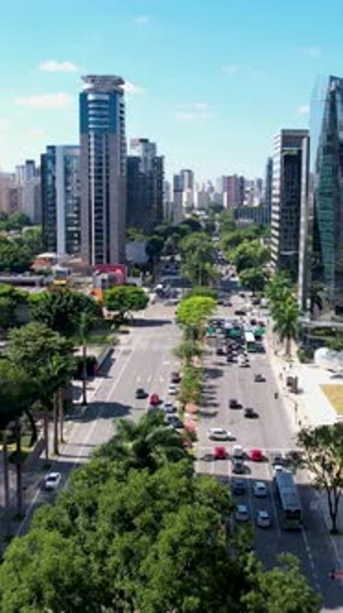 Avenida Faria Lima, cartão postal do centro da cidade de São Paulo, Brasil.