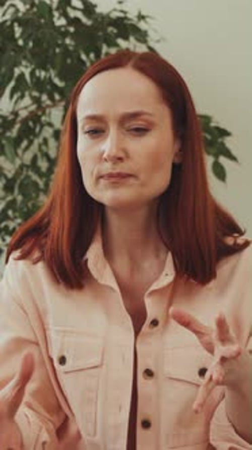 Woman Expressing Inner Pain During Therapy