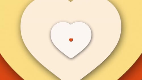 Loop Optical Illusion Heart Background Moving Hypnotic Heart Pattern in Fast Motion Psychedelic