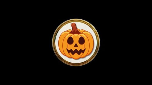 Halloween Happy Face Icon Loop Animation