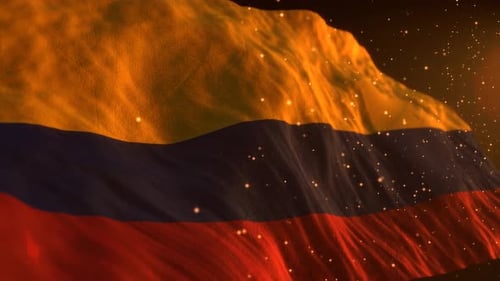 Nationalflagge Kolumbiens. Winkendes Landsymbol
.
