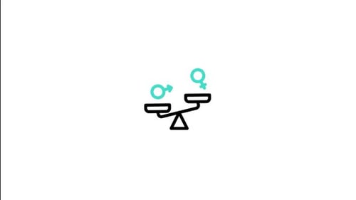Flat Design Animation of Gender Equality Scale