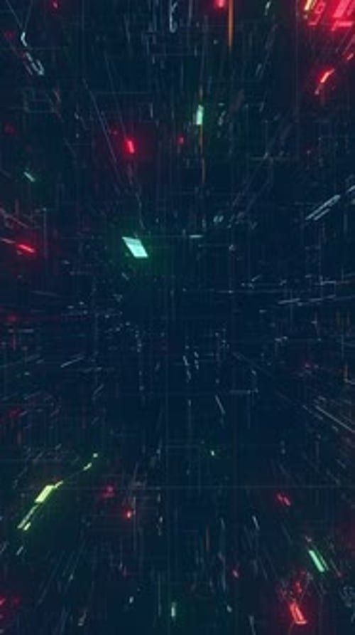 Vertical Video Futuristic CG Animation Wonderland