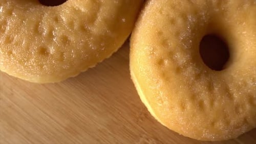 Donuts in Rotation als Hintergrund