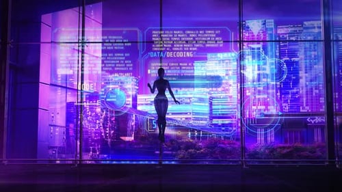 Künstliche Intelligenz der Zukunft entschlüsselt Informationen HD