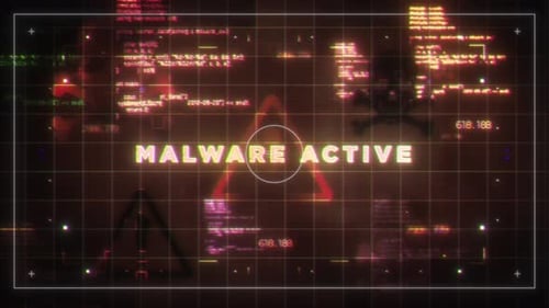 Malware Active Trendy Hacking And Cybersecurity Words
