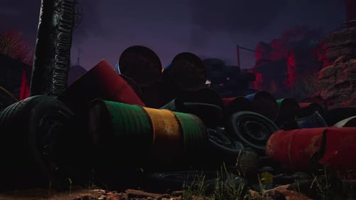 Post-Apocalyptic Wasteland Environment Motion Background
