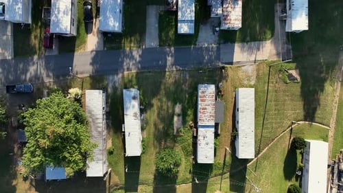 Aerial View of Mobile Home Neighborhood