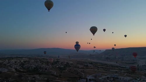 In This Aerial Video the Skies Above Cappadocia Turkey Come Alive with a Kaleidoscope of Hot Air