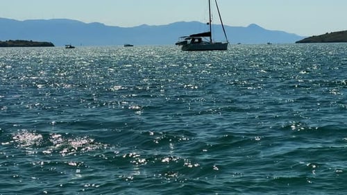 Touristic Travelling Boat In Sea Water 3