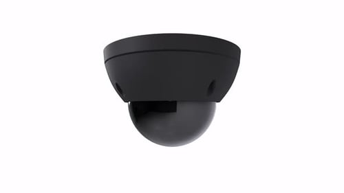 Security Camera rotating in loop on white background