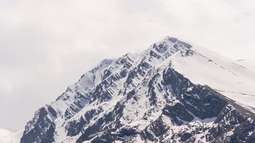 Timelapse of clouds moving over mountainous landscape in south Turkey