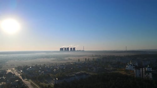 Footage of industrial zone