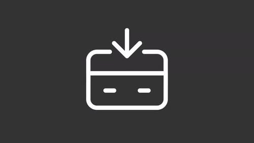 Animated Receive White Line Ui Icon