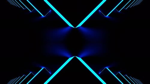 Blauer futuristischer, futuristischer Metaverse-Hintergrund, Vj Loop in 4K