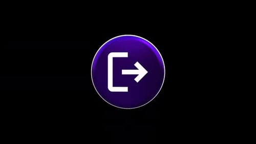 3D Spinning Exit Login Arrow Icon Animation