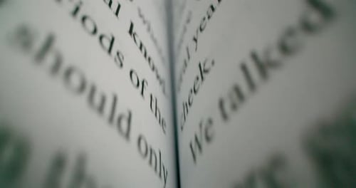 Close Up Of Pages Turning In Book