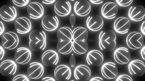 Abstract Glowing Geometric Neon Lines Pattern Animation