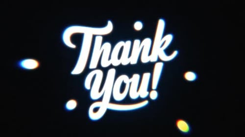 Dankeschön-Text 3D-Effektanimation