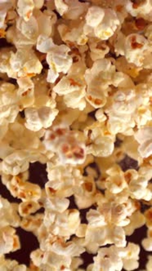Super Slow Motion Popcorn Rises Up Filmed on a Highspeed Camera at 1000 Fps