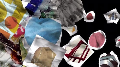 Paper Scrap Transition From Side
