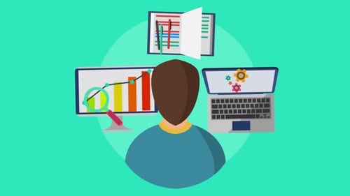 Flat Design Corporate Analysis and Technology Illustration