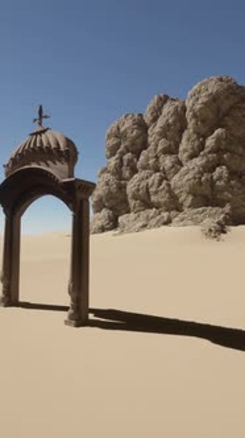 A Small Building in the Middle of a Desert