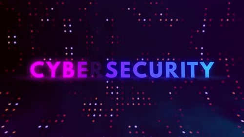 Cybersecurity Flickering Text Effect With Digital Background Animation