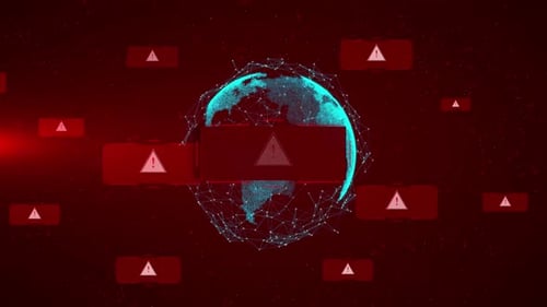 Sistema 3D hackeado alerta ataque cibernético em rede de computadores Vulnerabilidade de segurança cibernética Violação de dados