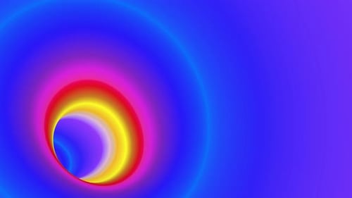 Tunnel de couleur infini en cercle 3D capable de faire une boucle