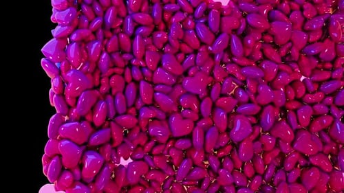 Glossy Pink Hearts Full Frame Transition