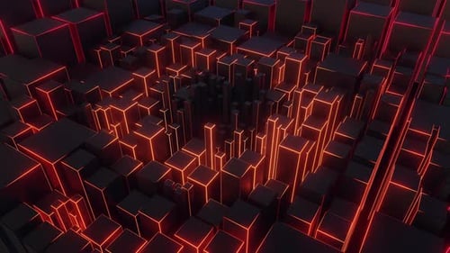 Dancing Neon Pillars 02