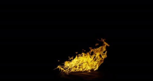 Ignite Collection: Flames jut out from center and sway towards right followed by left reflected in w