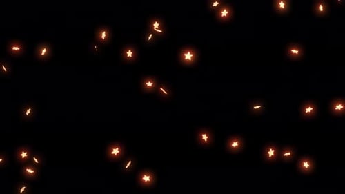 Falling Golden Twinkling Stars Decorative Animation