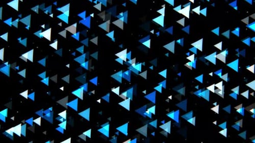 Flowing Blue Geometric Triangles Abstract Digital Technology Background