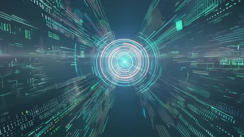 Digitaler Tunnel im Cyberspace