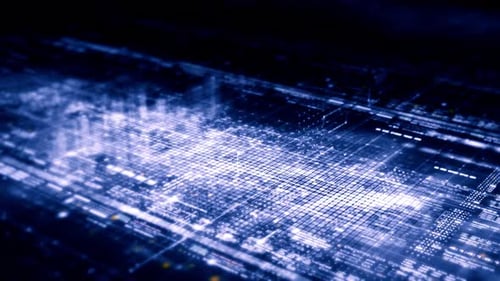Futuristic Matrix Data Simulation HUD Background 27
