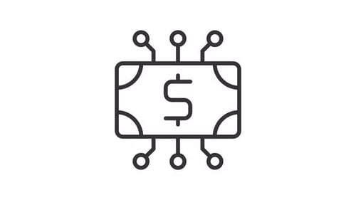 Digital currency ui icon line animation