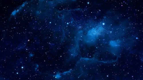 Twinkling Stars and Blue Nebula Space Background Loop