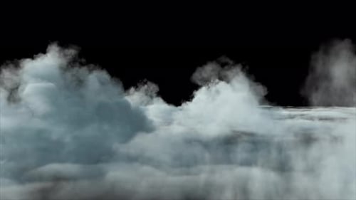 Soft Clouds Animation Transparent Alpha Overlay 4K