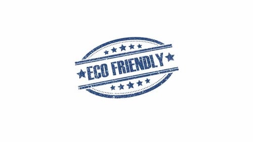 Grunge Style Eco Friendly Stamp Animation