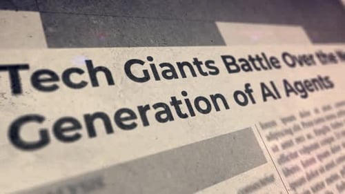 Distressed Newspaper Text Reveal with Grunge Effect