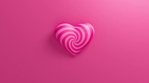 Animated Pink Swirl Heart Loop Background